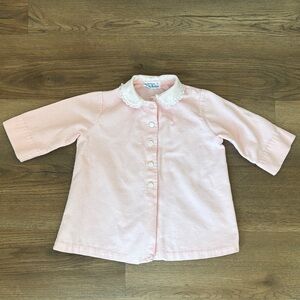 Vintage Saks Fifth Avenue Baby Boutique Pink Corduroy Collared Button Up Shirt